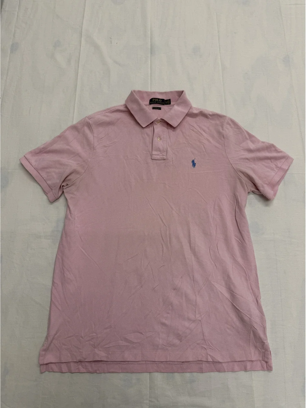 Polo Ralph Lauren Classic Fit Pink Polo Shirt Size Large